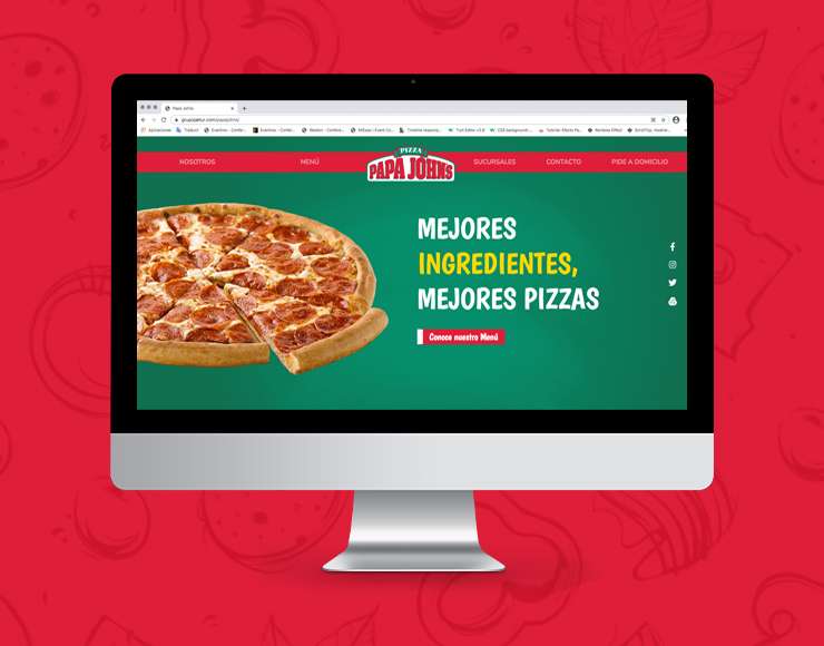 Papa johns - Página web