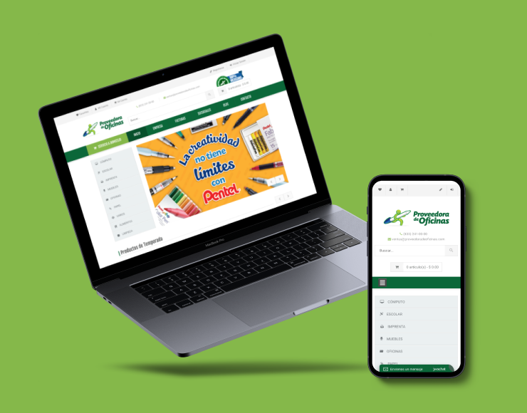 Proveedora de oficinas - página web